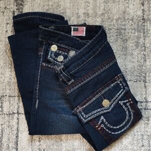Jeans, True Religion, Sz 26, Dk Wash, Skinny Leg